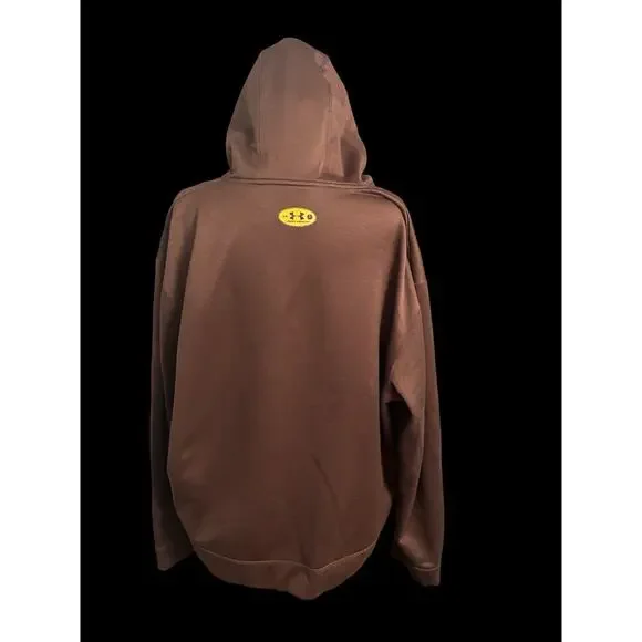 Under Armour Men’s Large Brown Hooded Sweatshirt, Hoodie With Pockets - Picture 5 of 7